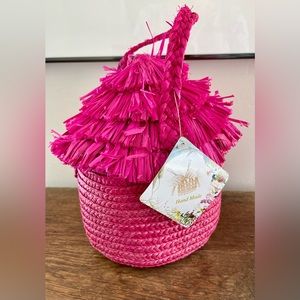 Tiki Hut Straw Purse